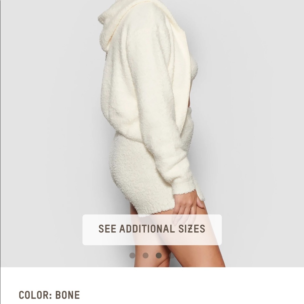 SKIMS COZY KNIT ZIP UP HOODIE
